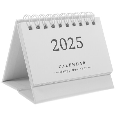 Kalendar 2025. stolna bilješka Perpetual Daily Use Uredski stojeći pribor Bijeli mali mjesečni dječji