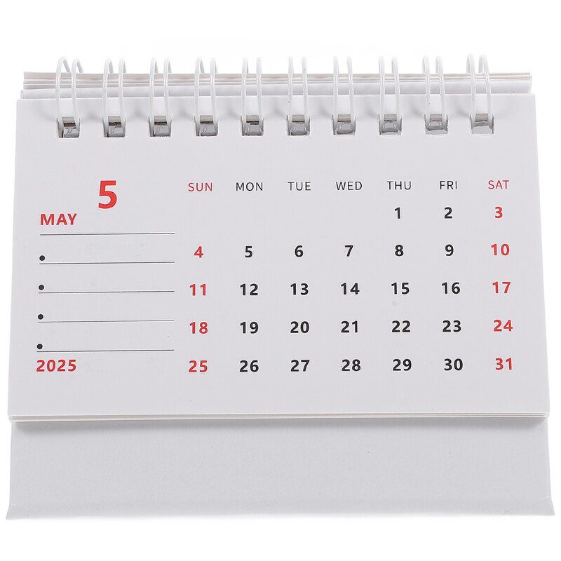 Календар 2025 Настолна бележка за вечна ежедневна употреба Стоящи офис консумативи Бял малък месечен детски
