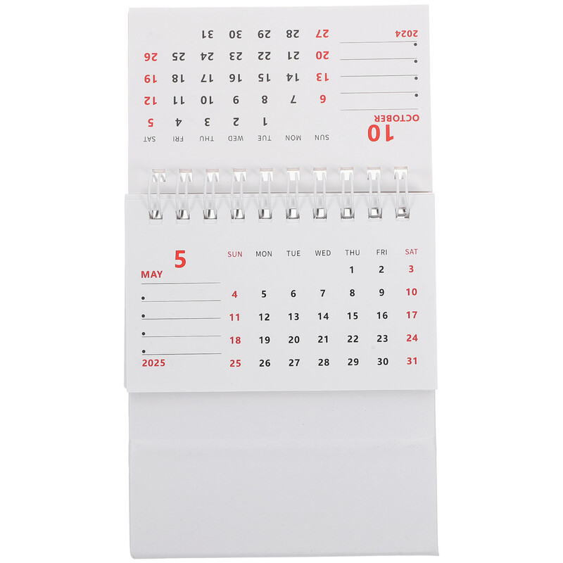 Календар 2025 Настолна бележка за вечна ежедневна употреба Стоящи офис консумативи Бял малък месечен детски