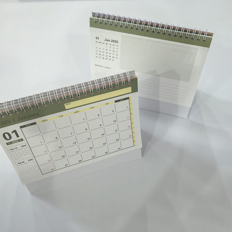 Настолен календар за 2025 г. Голям английски календар Книги Годишен списък със задачи Месечен дневен планер Управление на времето