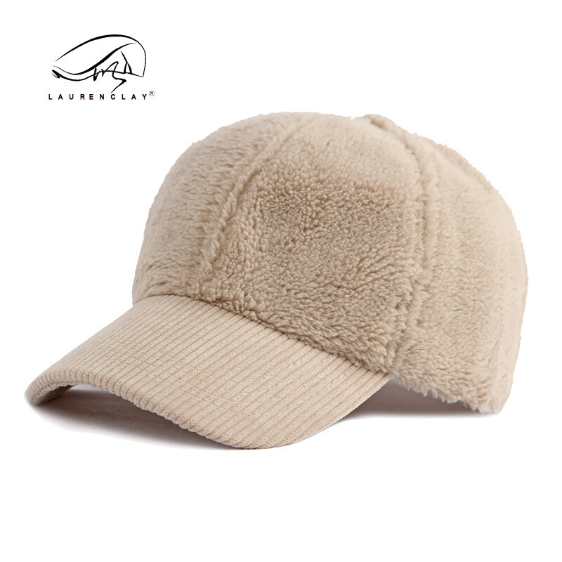 Pălărie în stil coreean pentru femei toamna și iarna, stil nou, păr de miel, catifea, pălărie asamblată cu margini ascuțite, șapcă de baseball caldă, casual și versatilă