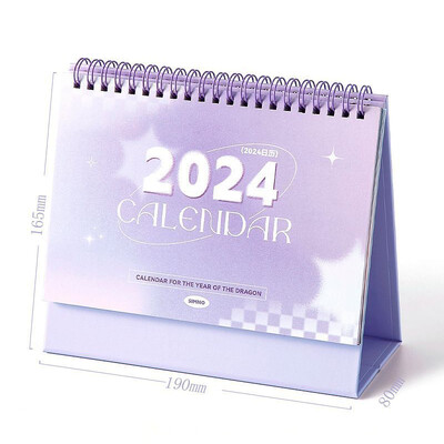 Calendar 2024 Calendar Creativ Minimalist Birou pentru studenți Decorare desktop Calendar lunar portabil pentru înregistrarea evenimentelor