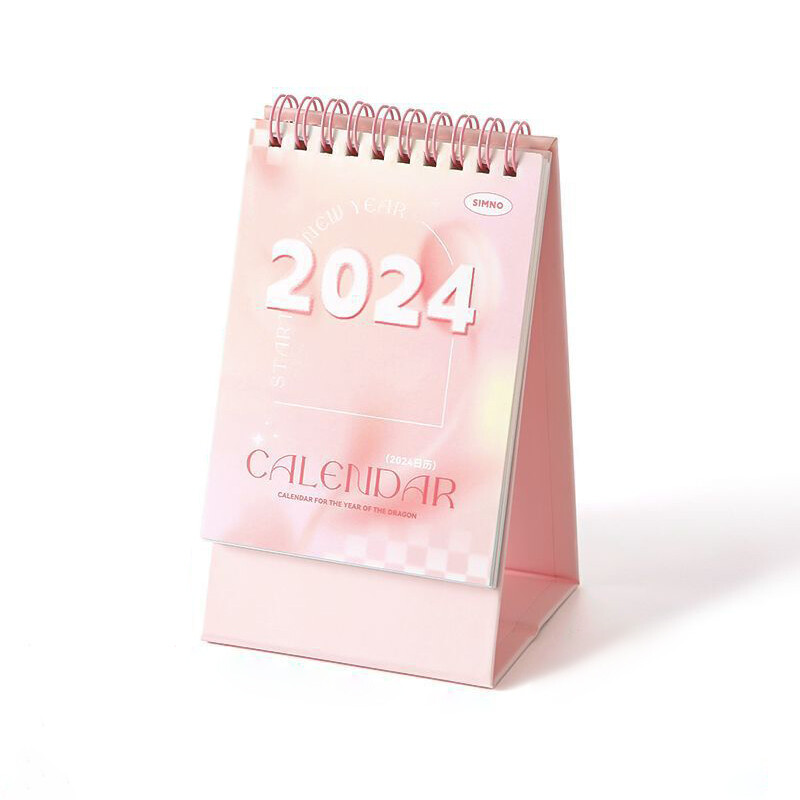 Calendar 2024 Calendar Creativ Minimalist Birou pentru studenți Decorare desktop Calendar lunar portabil pentru înregistrarea evenimentelor