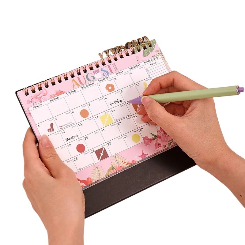 4 stiluri 2024 7-2025.12 Decorare birou pentru birou Planificare multifuncțională Calendar de birou Rechizite de birou