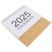 Versiune în engleză Calendar de birou Mic Desktop Birou Flip 2025 Agenda zilnică pentru cort în picioare Mini mare