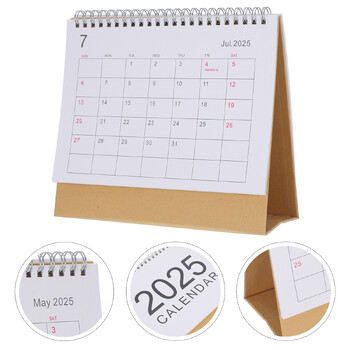 Αγγλική έκδοση Desk Calendar Small Desktop Office Flip 2025 Daily Standing Tent Agenda Mini Large