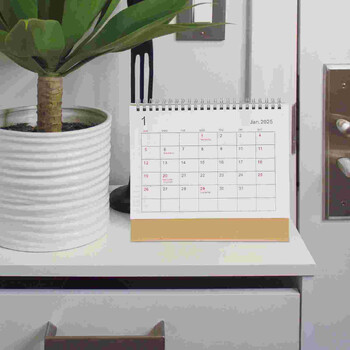 Αγγλική έκδοση Desk Calendar Small Desktop Office Flip 2025 Daily Standing Tent Agenda Mini Large