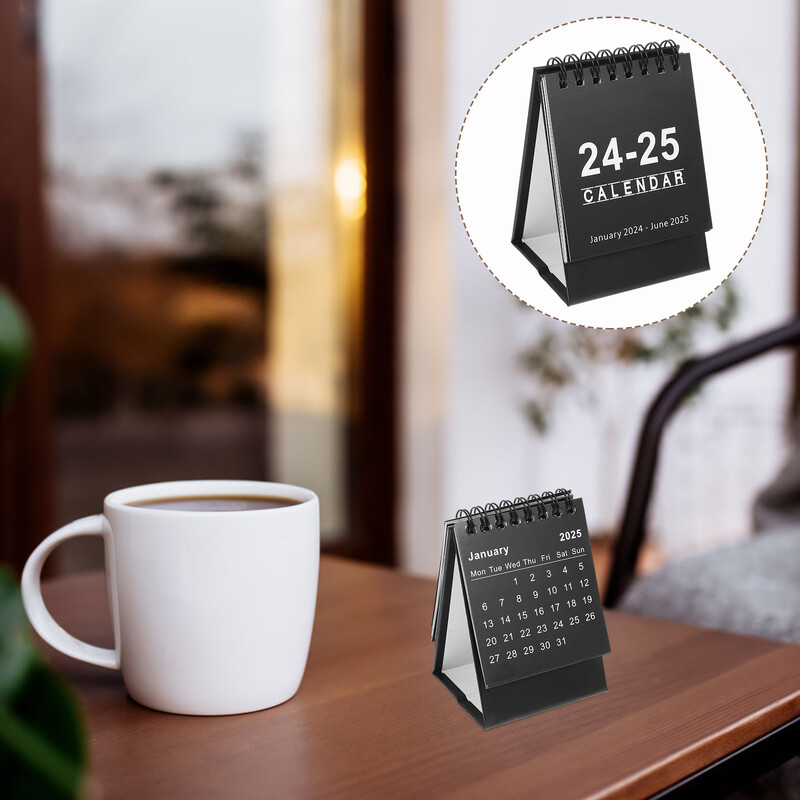 2024 Мини настолен календар Домашен Малък офис 2025 Креативен декор Орнамент Календари Меморандум Деликатен