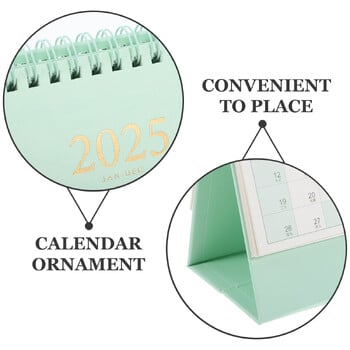 2025 Desk Calendar Flip Mini Cute Desktop Pink Wall Planner Countertop Planners Vertical 2024 Schedule Blocks