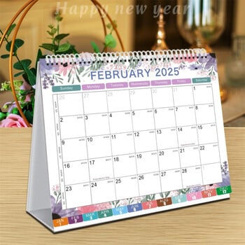 2025-2026 Coil Desk Calendar With Memo Notes Επιτραπέζιο Αναποδογυρισμένο Πρόγραμμα Μηνιαίο Ημερολόγιο για Σχολικά Γραφεία στο σπίτι