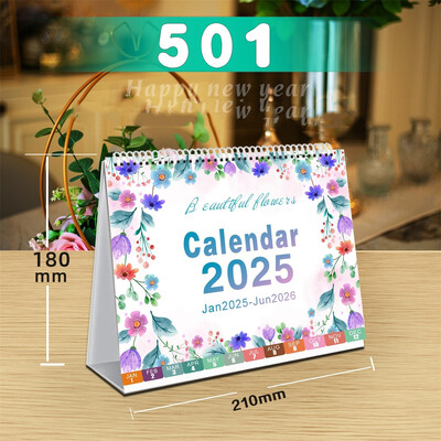 2025-2026 Coil lauakalender koos memomärkmetega lauaplaadi ümberpööramise ajakava kodukontori koolitarvete kuukalender