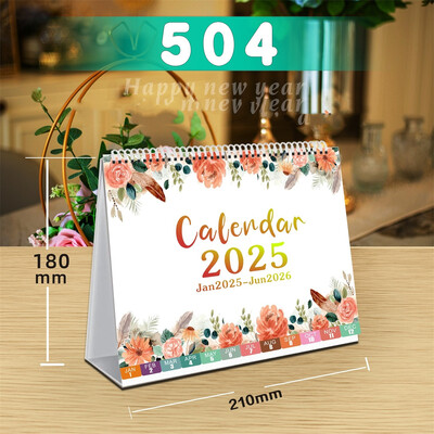 2025-2026 Coil lauakalender koos memomärkmetega lauaplaadi ümberpööramise ajakava kodukontori koolitarvete kuukalender