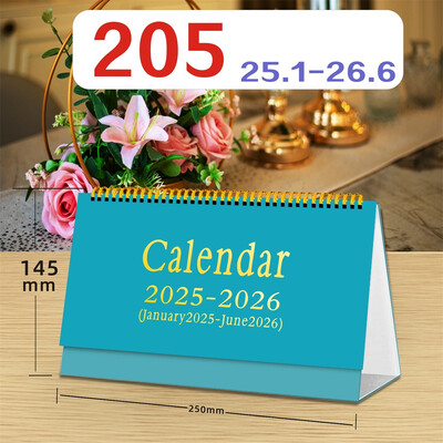 2025-2026 Coil lauakalender koos memomärkmetega lauaplaadi ümberpööramise ajakava kodukontori koolitarvete kuukalender