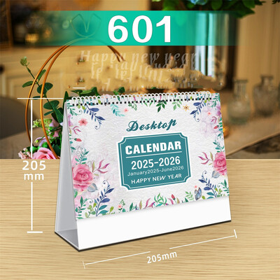 2025-2026 Coil lauakalender koos memomärkmetega lauaplaadi ümberpööramise ajakava kodukontori koolitarvete kuukalender