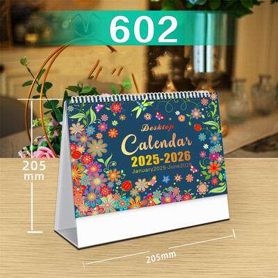 2025-2026 Coil lauakalender koos memomärkmetega lauaplaadi ümberpööramise ajakava kodukontori koolitarvete kuukalender