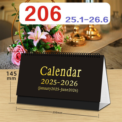 2025-2026 Coil lauakalender koos memomärkmetega lauaplaadi ümberpööramise ajakava kodukontori koolitarvete kuukalender