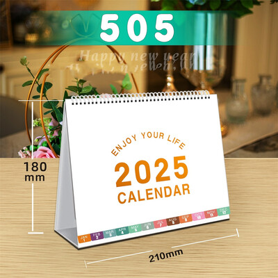 2025-2026 Coil lauakalender koos memomärkmetega lauaplaadi ümberpööramise ajakava kodukontori koolitarvete kuukalender