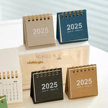 2025 Desk Calendar Mini Solid To Do List Ημερολόγιο Βιβλία Kawaii Καθημερινή Μηνιαία Ετήσια Planner Time Manegement Διακοσμήσεις γραφείου