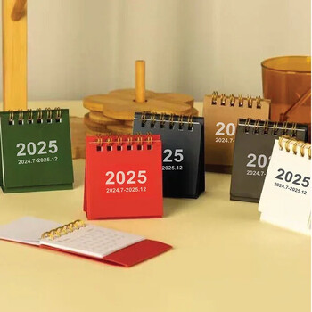 2025 Desk Calendar Mini Solid To Do List Ημερολόγιο Βιβλία Kawaii Καθημερινή Μηνιαία Ετήσια Planner Time Manegement Διακοσμήσεις γραφείου