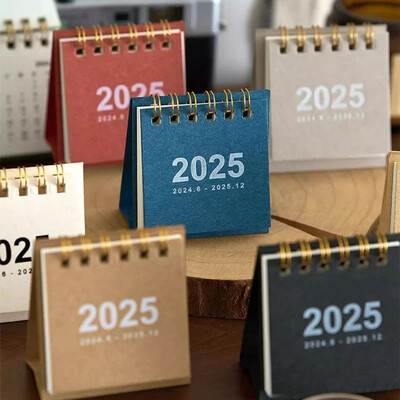 2025 Desk Calendar Mini Solid To Do List Ημερολόγιο Βιβλία Kawaii Καθημερινή Μηνιαία Ετήσια Planner Time Manegement Διακοσμήσεις γραφείου