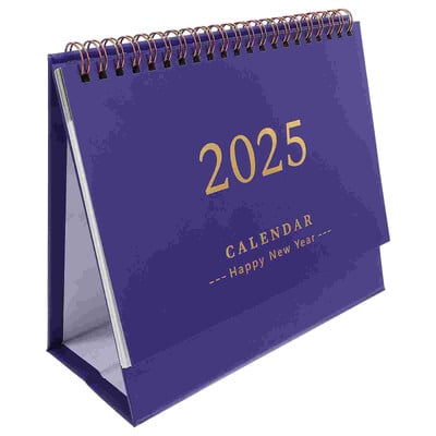 Mėnesio kalendorius Piano 2025 Stalinis biuro stalinis stacionarus Dekoratyvinis Kasdienio naudojimo Namų reikmenys Levandų gležnas