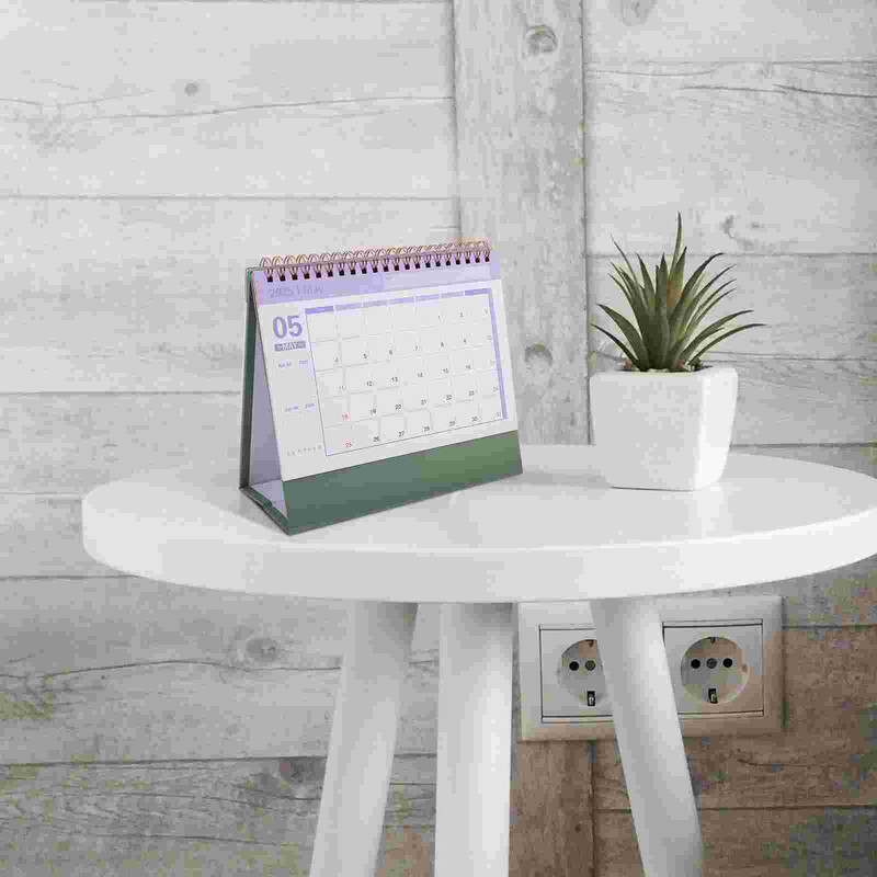 Mėnesio kalendorius Piano 2025 Stalinis biuro stalinis stacionarus Dekoratyvinis Kasdienio naudojimo Namų reikmenys Levandų gležnas