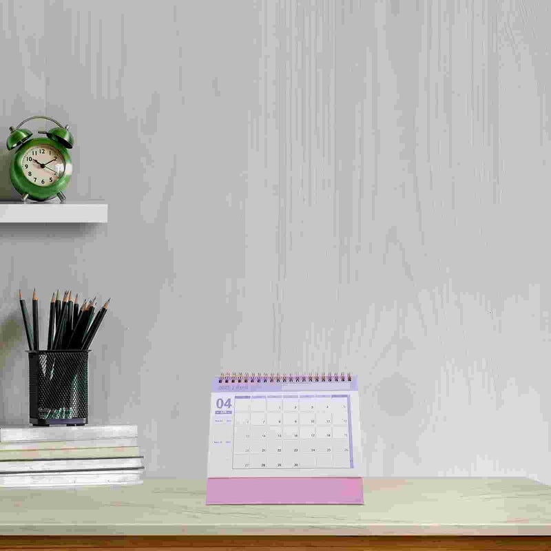 Mėnesio kalendorius Piano 2025 Stalinis biuro stalinis stacionarus Dekoratyvinis Kasdienio naudojimo Namų reikmenys Levandų gležnas