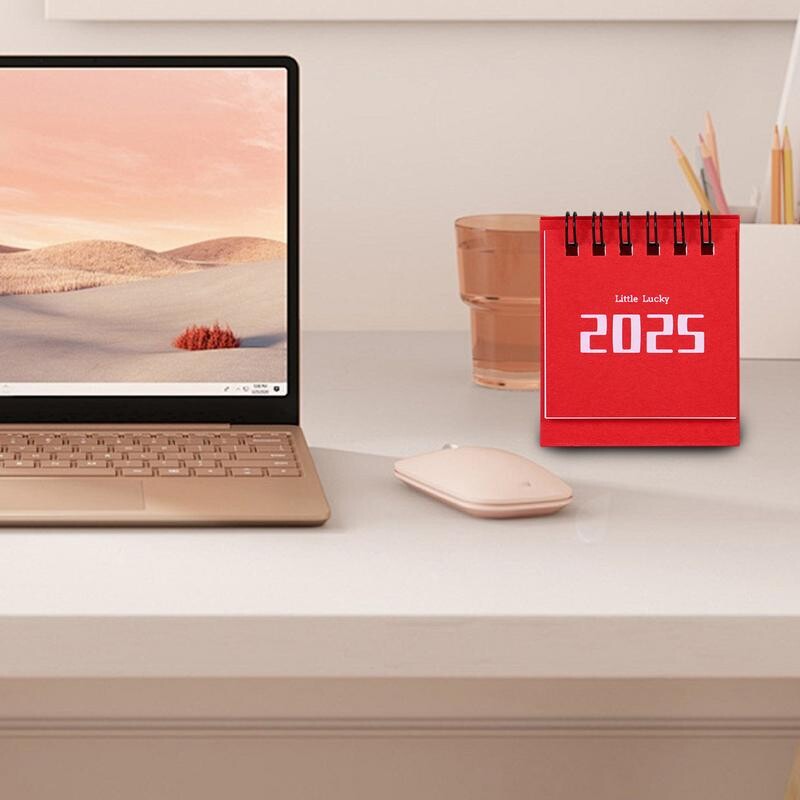 Stojeći kalendar Stolni kalendar 2025 Mali stolni ukras Memo Pad Kalendar Stojeći kalendar za kućnu školu