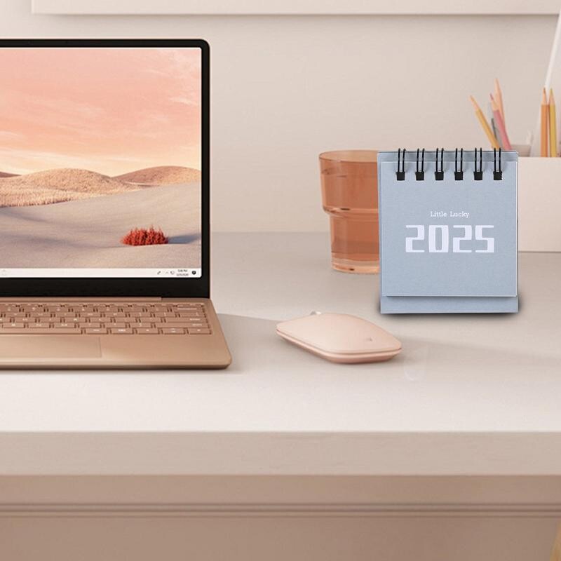 Stojeći kalendar Stolni kalendar 2025 Mali stolni ukras Memo Pad Kalendar Stojeći kalendar za kućnu školu