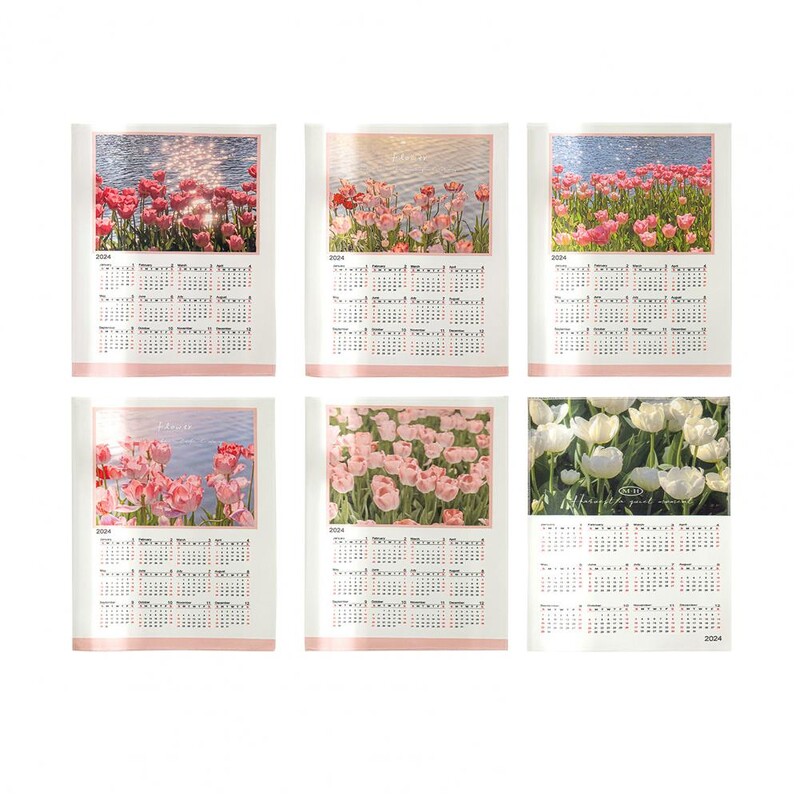 2024 Kalendar Viseća tkanina Meke bogate boje Izuzetan uzorak Jednostavna instalacija Ukrasna zidna tapiserija Pozadinski kalendar