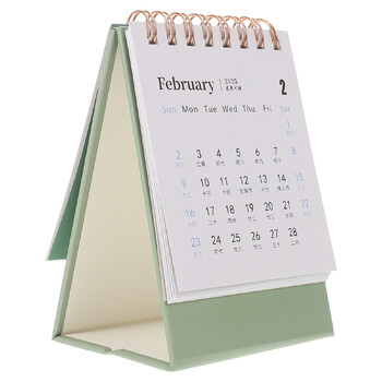 Standing Calendar 2025 up Mini Desk Desktop κατά τη διάρκεια του The Day Office Flip Desktop