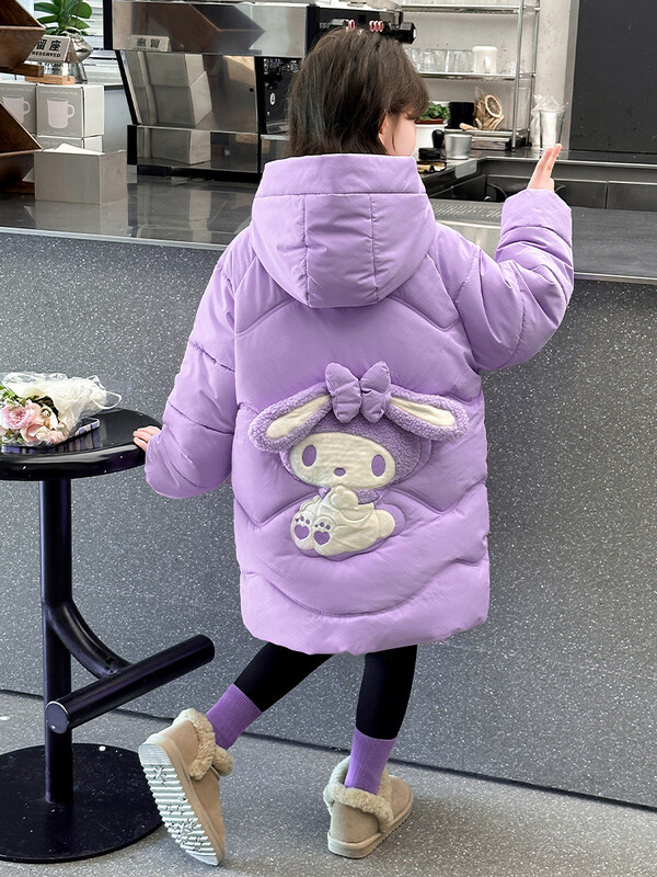 Talvised sulejoped tüdrukutele 2024 uued puuvillased jakid tüdrukutele Melody, keskmised ja suured laste plüüsriided puuvillased jakid