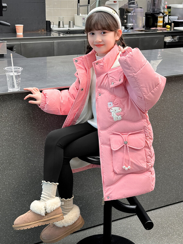 Talvised sulejoped tüdrukutele 2024 uued puuvillased jakid tüdrukutele Melody, keskmised ja suured laste plüüsriided puuvillased jakid