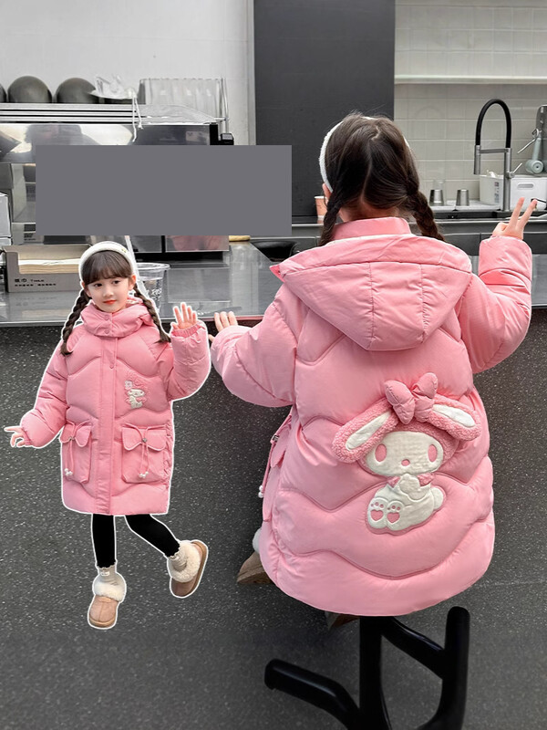 Talvised sulejoped tüdrukutele 2024 uued puuvillased jakid tüdrukutele Melody, keskmised ja suured laste plüüsriided puuvillased jakid