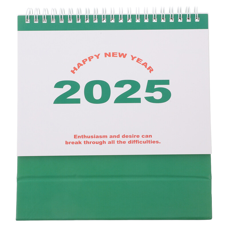 Настолен календар Английска версия Сладък 2025 Стоящ Flip Декоративен мини за сгъваем розов офис