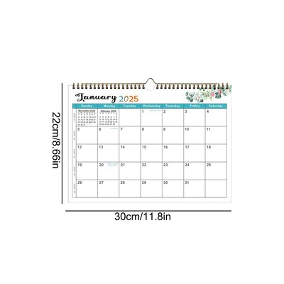 2025. aasta seinakalender 12 kuu kalender Esteetiline kodu seinakaunistuse kunsti kalender kodu ja kooli jaoks Korraldamine ja planeerimine