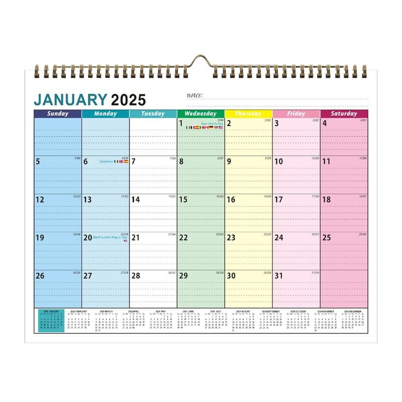 2025. aasta seinakalender 12 kuu kalender Esteetiline kodu seinakaunistuse kunsti kalender kodu ja kooli jaoks Korraldamine ja planeerimine