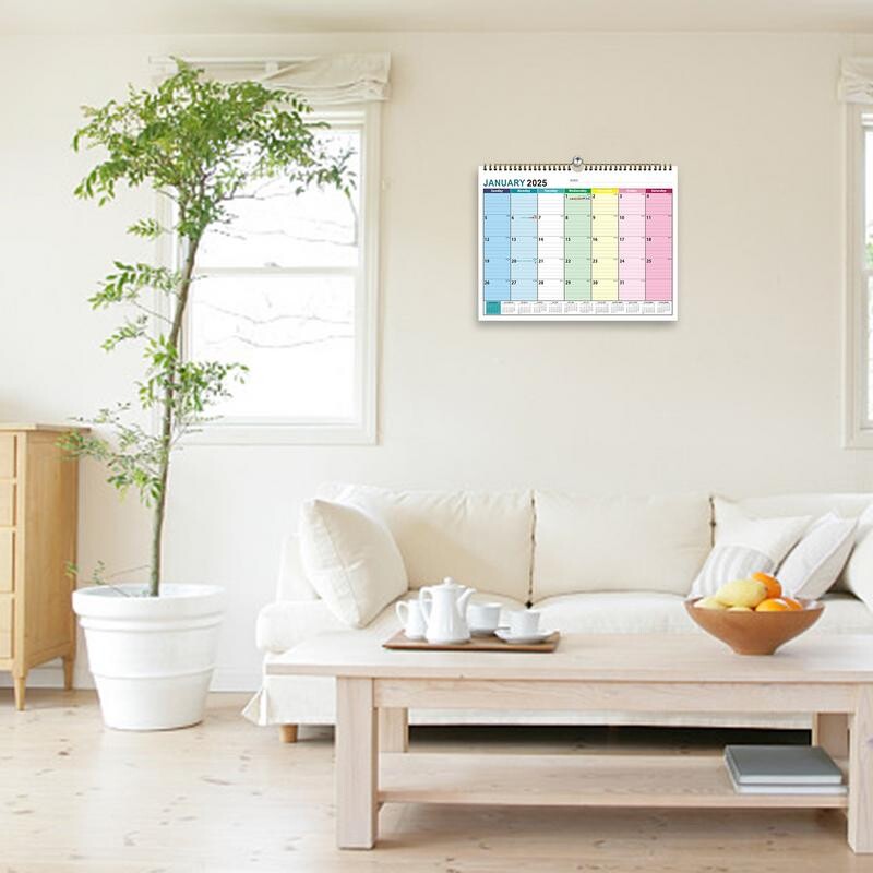2025. aasta seinakalender 12 kuu kalender Esteetiline kodu seinakaunistuse kunsti kalender kodu ja kooli jaoks Korraldamine ja planeerimine
