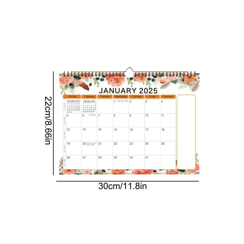 2025. aasta seinakalender 12 kuu kalender Esteetiline kodu seinakaunistuse kunsti kalender kodu ja kooli jaoks Korraldamine ja planeerimine