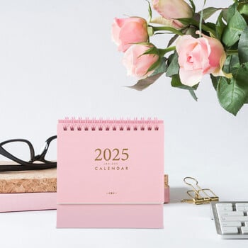 2025 Desk Calendar 2024 Schedule Planner Countertop Planners Desktop Pink Paper