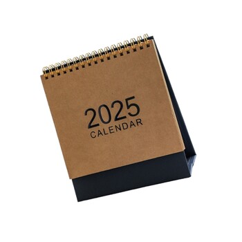 Y1UB 2025 Desktop Calendar Simple Standing Calendar Annual Planner Small Calendar