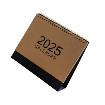 Y1UB 2025 Desktop Calendar Simple Standing Calendar Annual Planner Small Calendar