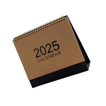 Y1UB 2025 Desktop Calendar Simple Standing Calendar Annual Planner Small Calendar