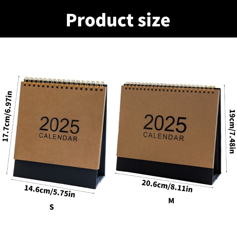 Y1UB 2025 Настолен календар Обикновен стоящ календар Годишен планер Малък календар