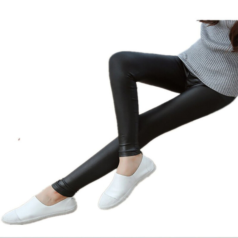 Jambiere din piele artificială, pantaloni groși din piele cu armură aurie, plus catifea, pantaloni de damă plus size, îmbrăcăminte exterioară neagră, pantaloni cu picioare mici, pantaloni de iarnă