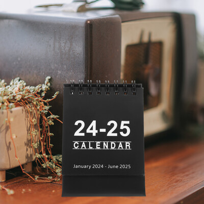 2024 Mini Desk Calendar Clear prints Διακοσμητικά τραπεζιού Εβδομαδιαία επιλογή δώρου 2025 Χαρτί γραφείου Αγγλική εκτύπωση απλού στιλ