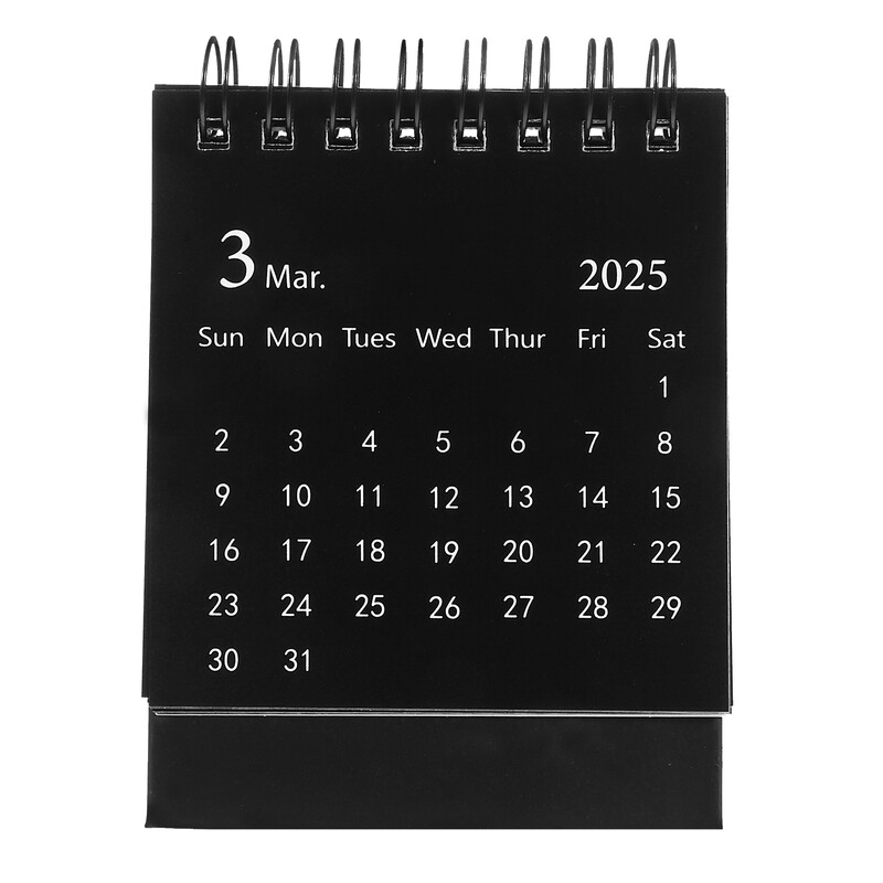 2025 Настолен календар Декоративен месечен малък график Стоящ хартиен офис мини