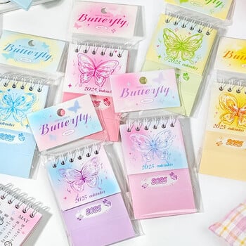 6Style 1Pcs/bag Butterfly Mini Desk Calendar for DIY Εγχειρίδιο Διακόσμηση Επιτραπέζιου Γραφείου Φοιτητής Σημείωση Λαμβάνοντας Μελέτη