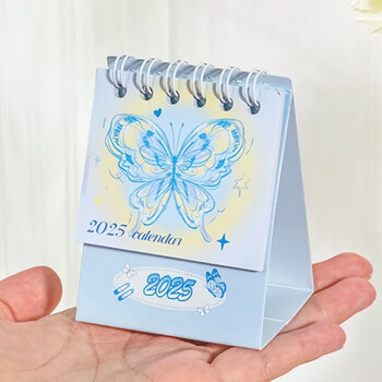 6Style 1Pcs/bag Butterfly Mini Desk Calendar for DIY Εγχειρίδιο Διακόσμηση Επιτραπέζιου Γραφείου Φοιτητής Σημείωση Λαμβάνοντας Μελέτη