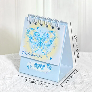 6Style 1Pcs/bag Butterfly Mini Desk Calendar for DIY Εγχειρίδιο Διακόσμηση Επιτραπέζιου Γραφείου Φοιτητής Σημείωση Λαμβάνοντας Μελέτη